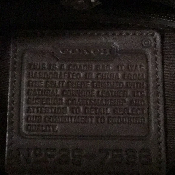 ✨Vintage Retired Coach Hampton✨ #7536 Suede with Leather Trim - Picture 12 of 16